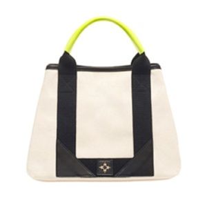 India Hicks Baby Biscayne Canvas Tote Purse